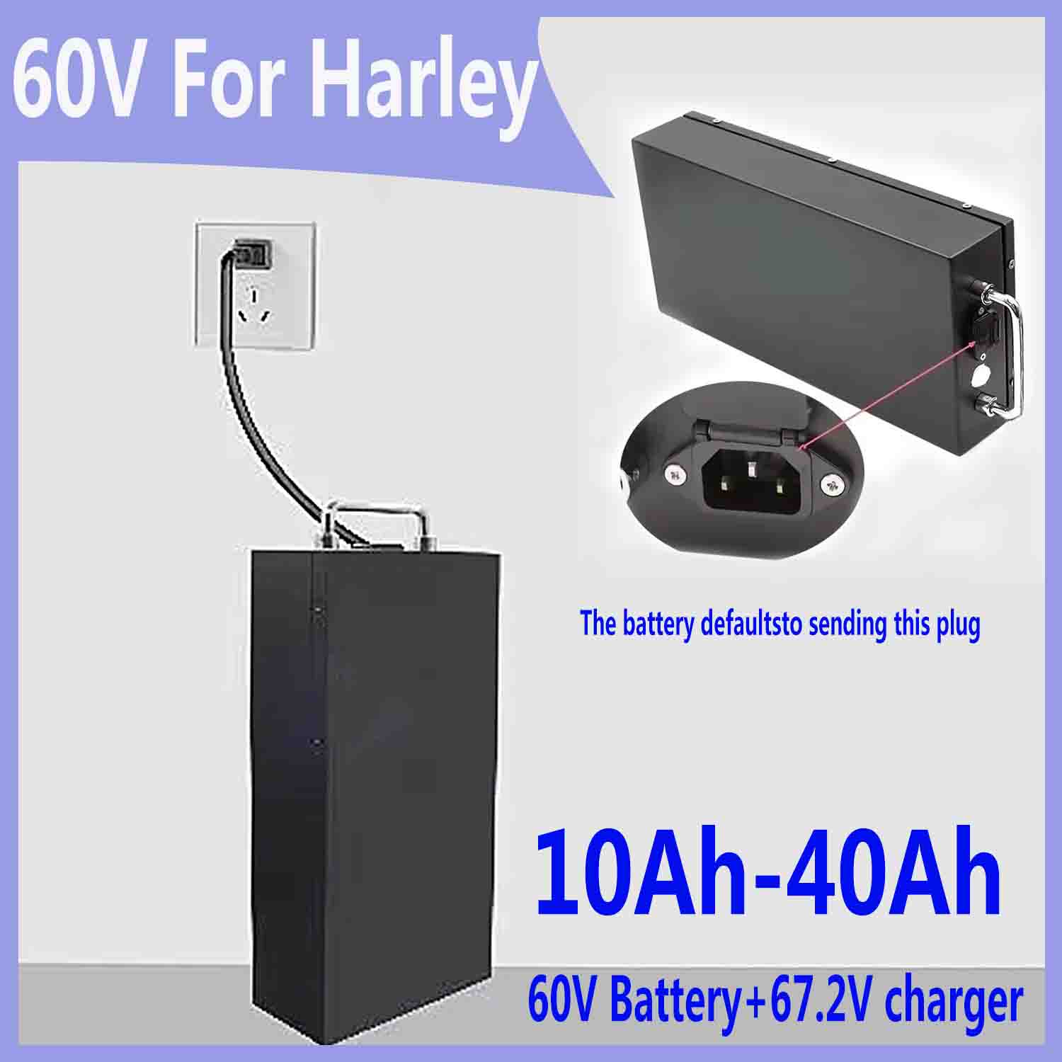 Voor Harley-batterijen 60V 20A - 60V 30Ah Electric Scooter Battery recensie en prijs